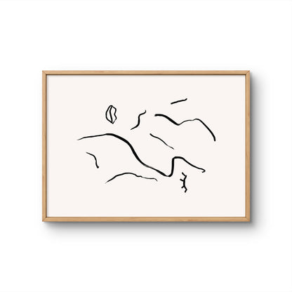 Expressive Black Ink Abstract
