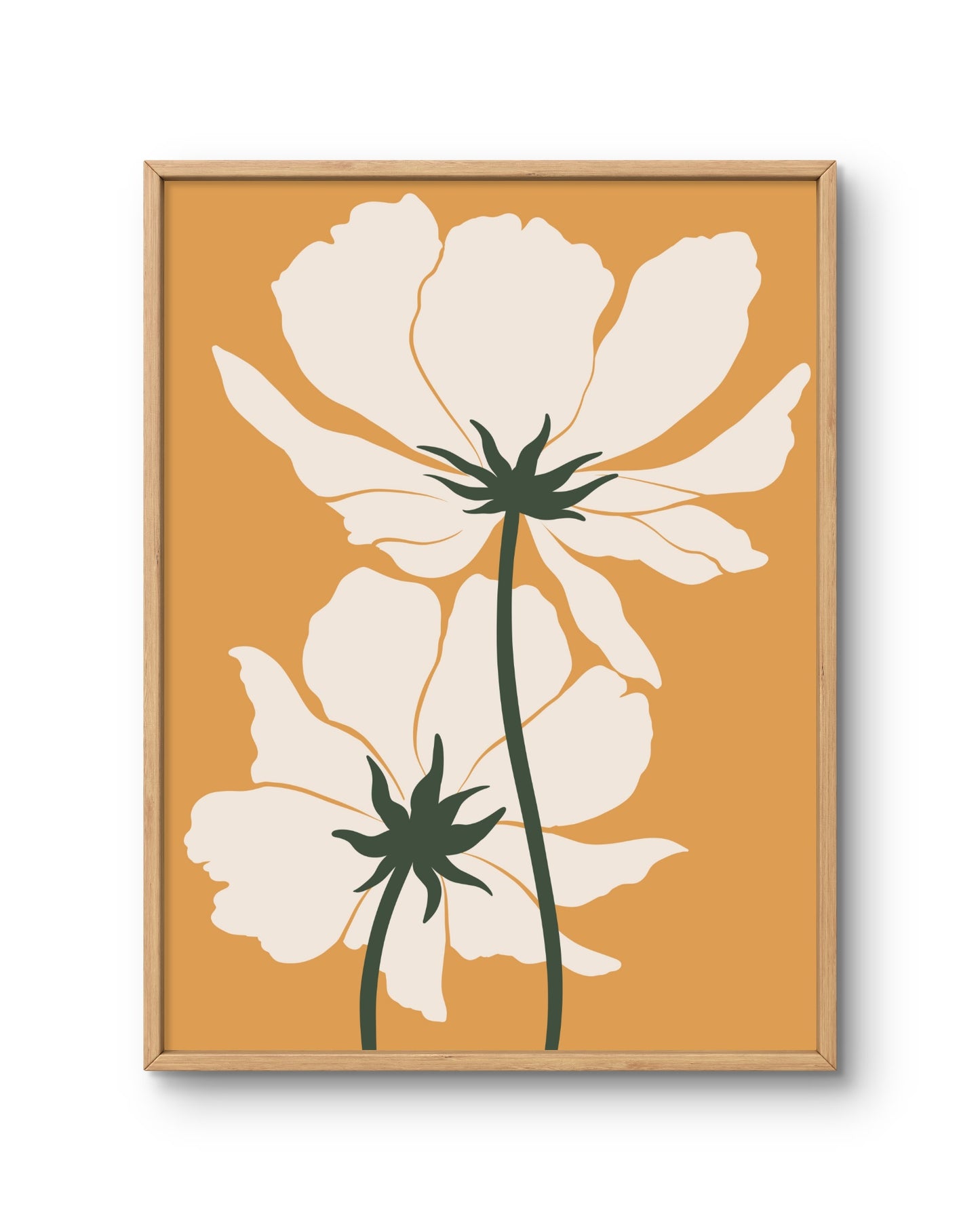 Ivory Petals on Ochre
