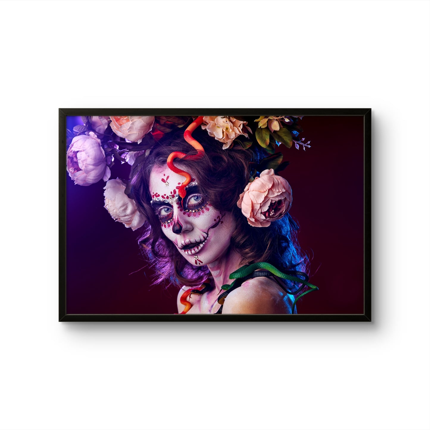 Floral Skull Queen Sugar Skull Portrait