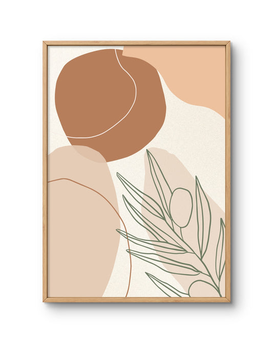 Soft Earth ���' Abstract Botanical Line Art
