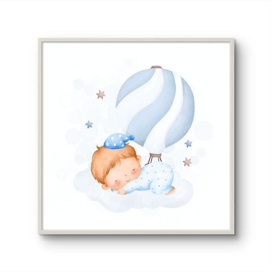 Sleeping Baby on a Cloud Balloon