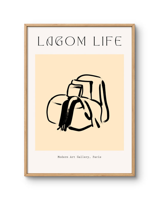 Lagom Life Abstract Armchair Sketch
