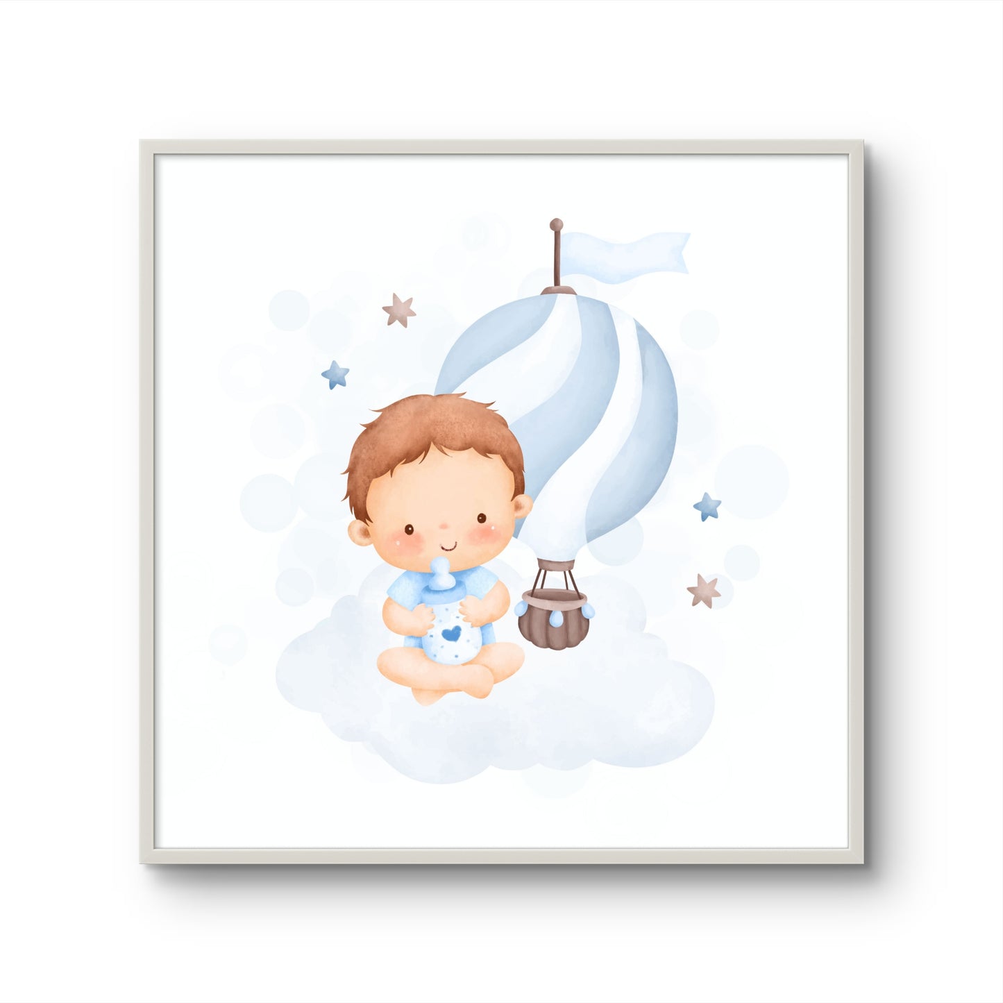 Baby on Cloud with Hot Air Balloon