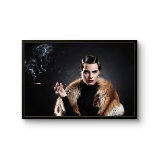 Smoky Elegance Vintage Femme Fatale