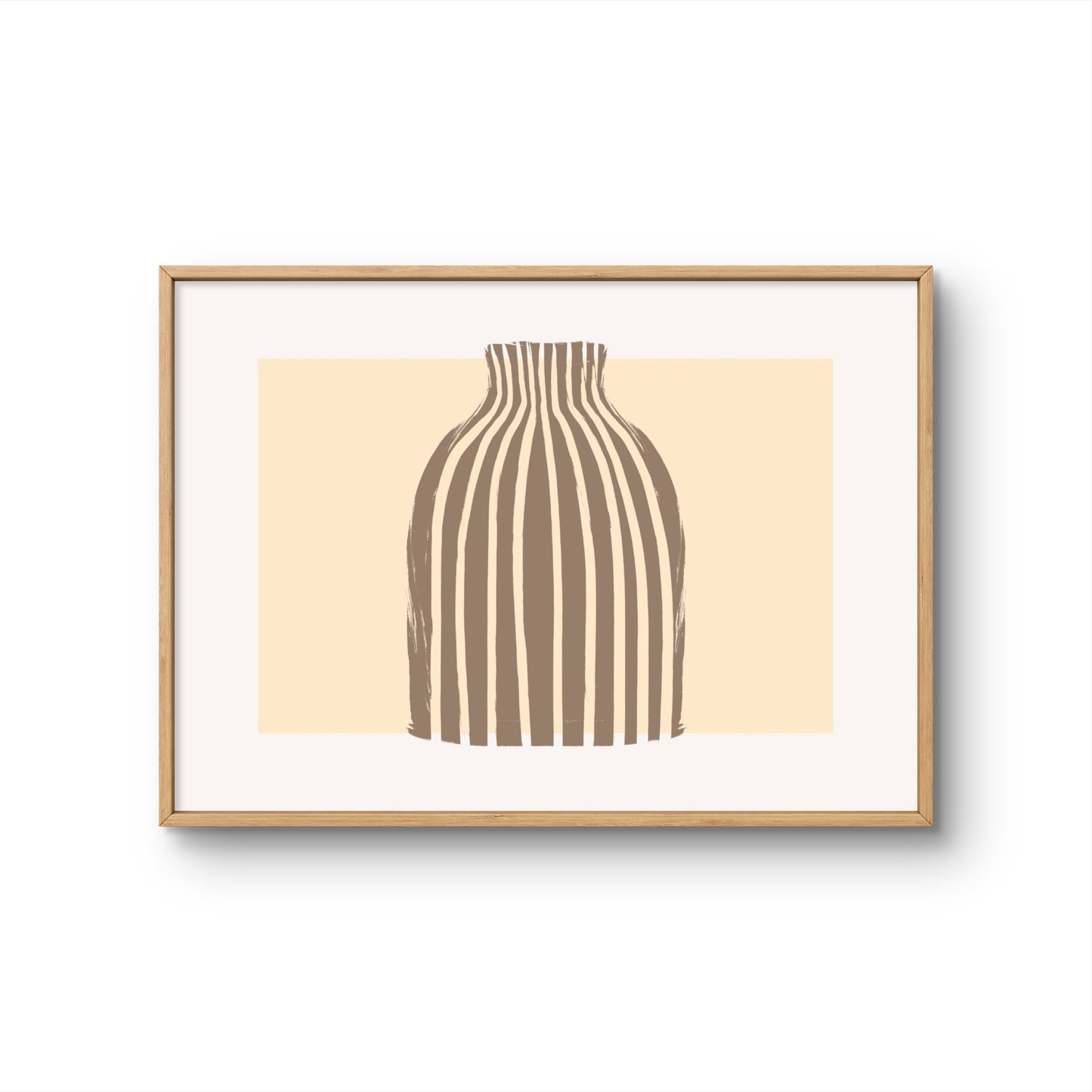 Striped Ceramic Vase Illustration