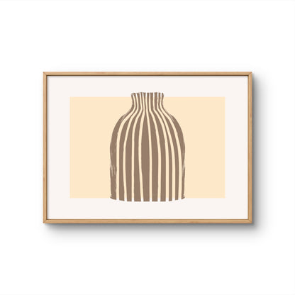 Striped Ceramic Vase Illustration