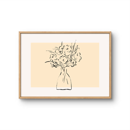 Wildflower Sketch in Vase