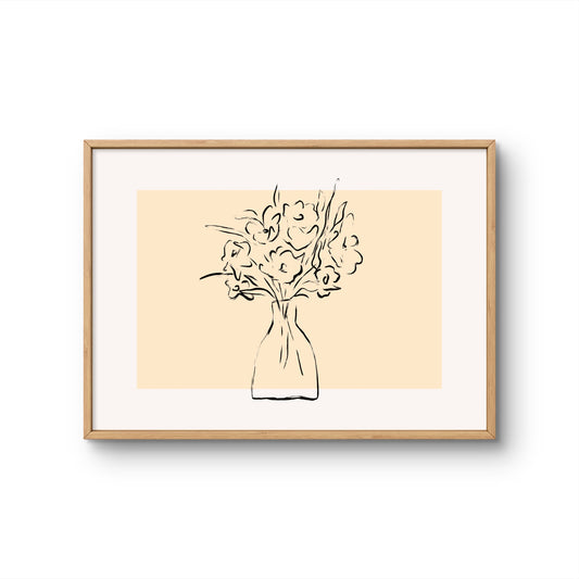 Wildflower Sketch in Vase