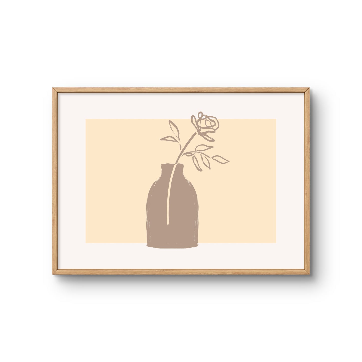 Single Rose in Ceramic Vase