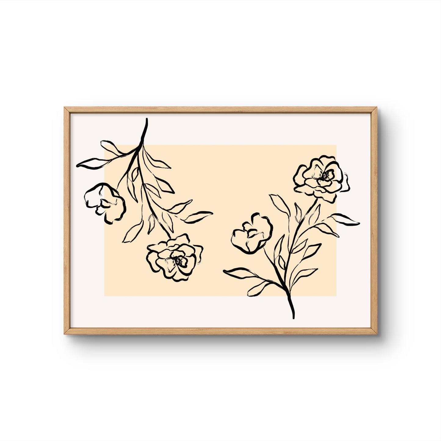 Botanical Line Art Composition