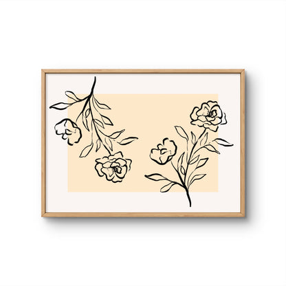 Botanical Line Art Composition