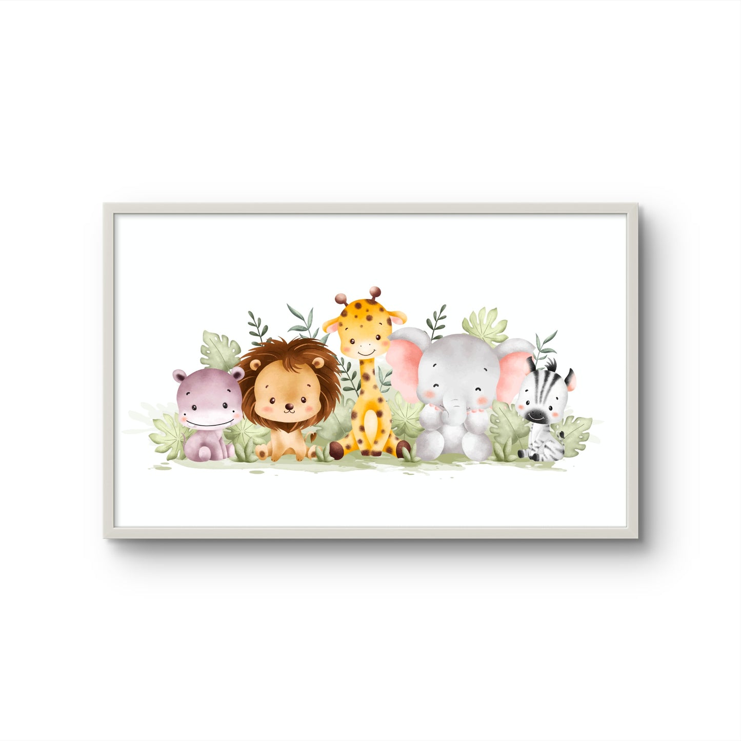 Safari Friends Nursery Wall Art