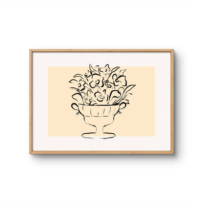 Floral Urn Illustration