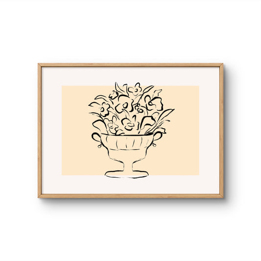 Floral Urn Illustration