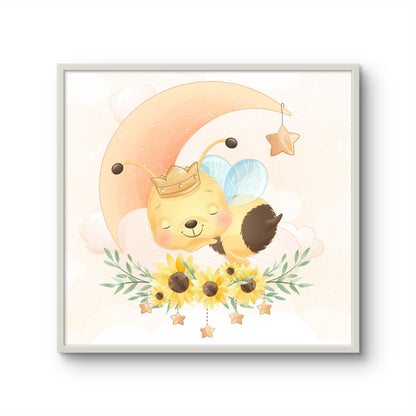 Sleepy Bee Prince on the Moon