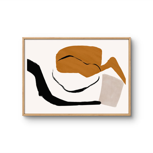 Abstract Balance ���' Ochre & Black