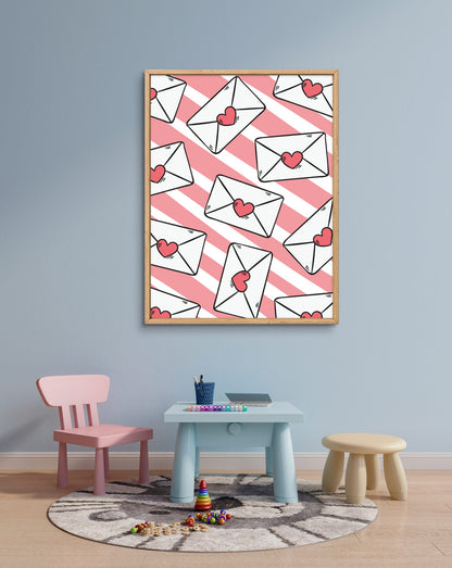 Love Letter Pattern Poster