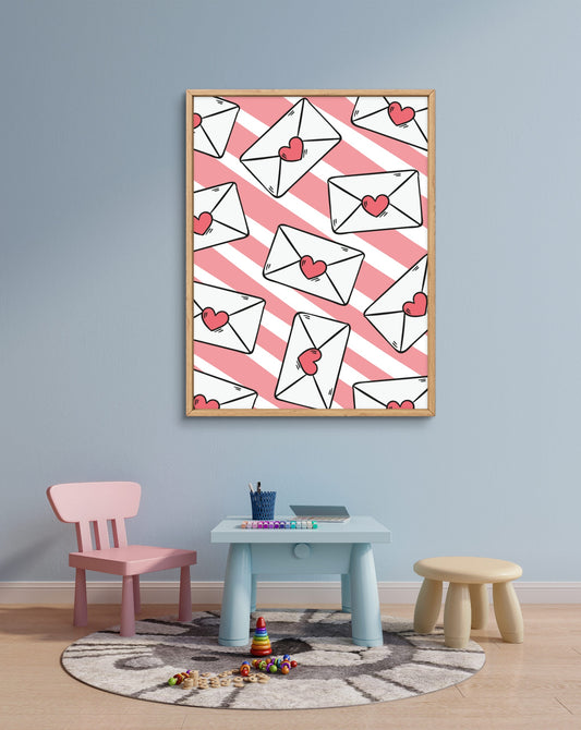 Love Letter Pattern Poster