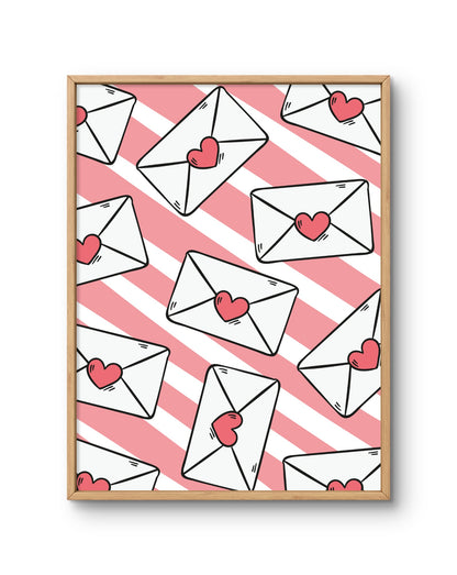 Love Letter Pattern Poster