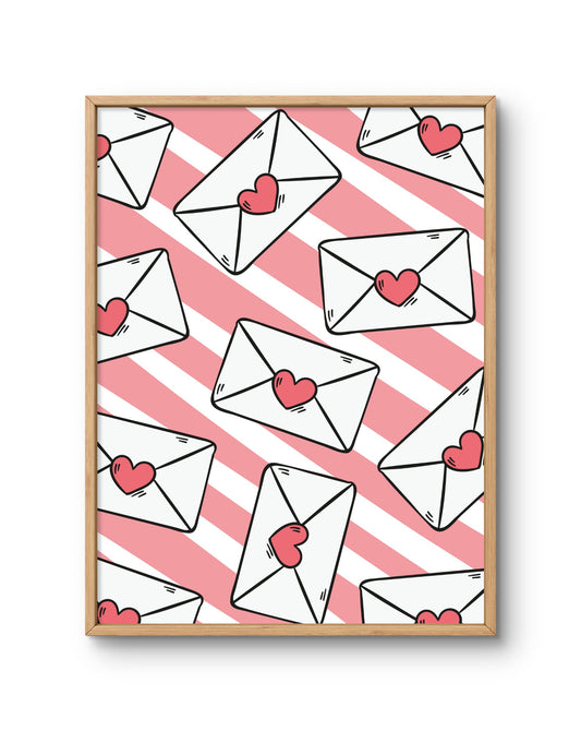 Love Letter Pattern Poster