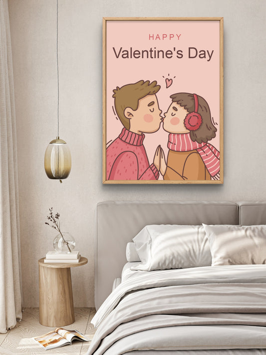 Happy Valentine's Day Couple Illustration