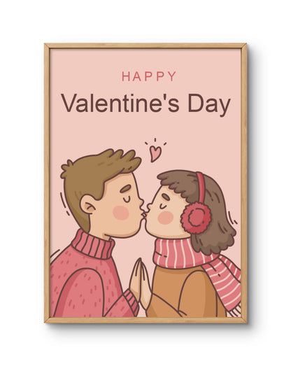 Happy Valentine's Day Couple Illustration