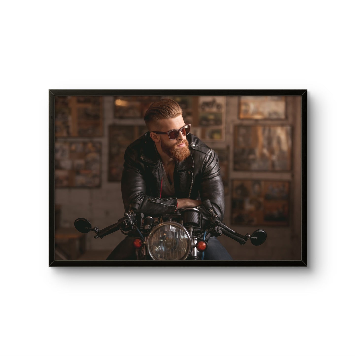 Biker Rebel Motorcycle Portrait