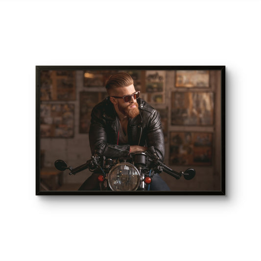 Biker Rebel Motorcycle Portrait