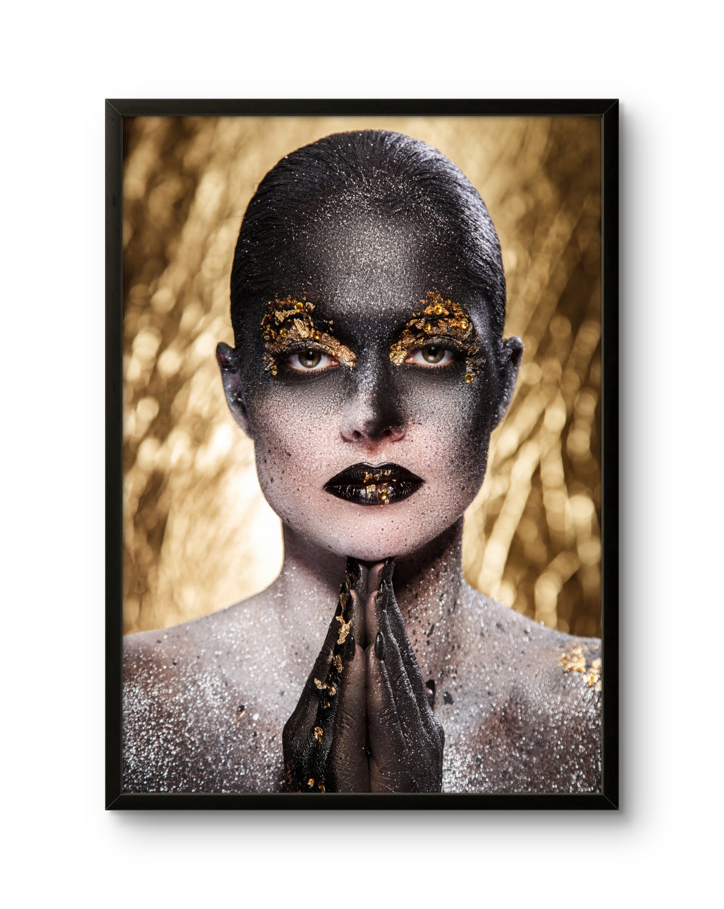 Golden Gaze Glitter Face