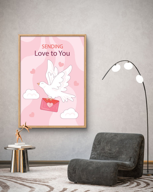 Sending Love to You Dove Poster