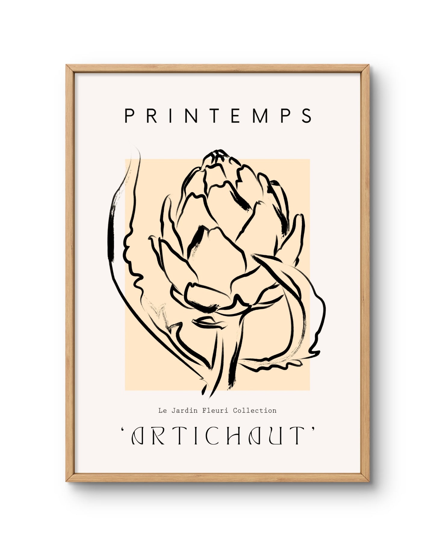 Printemps Artichoke Line Art