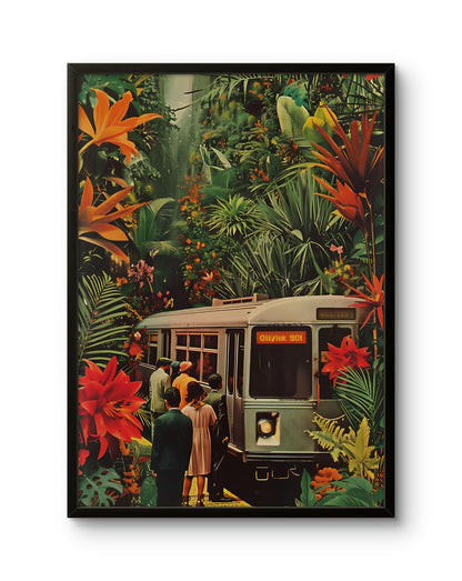 Jungle Train Fantasy Poster