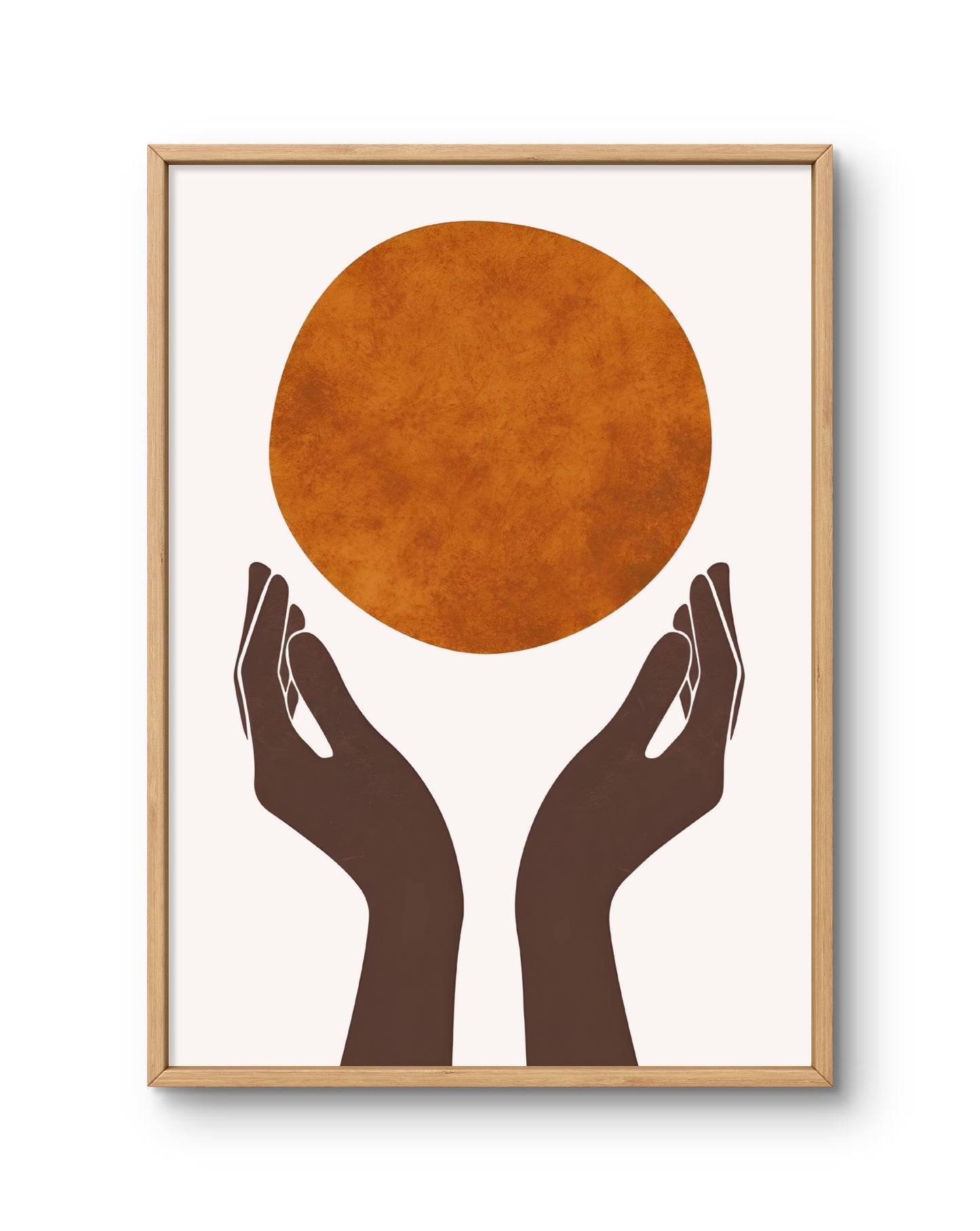 Hands Holding the Sun Abstract Print