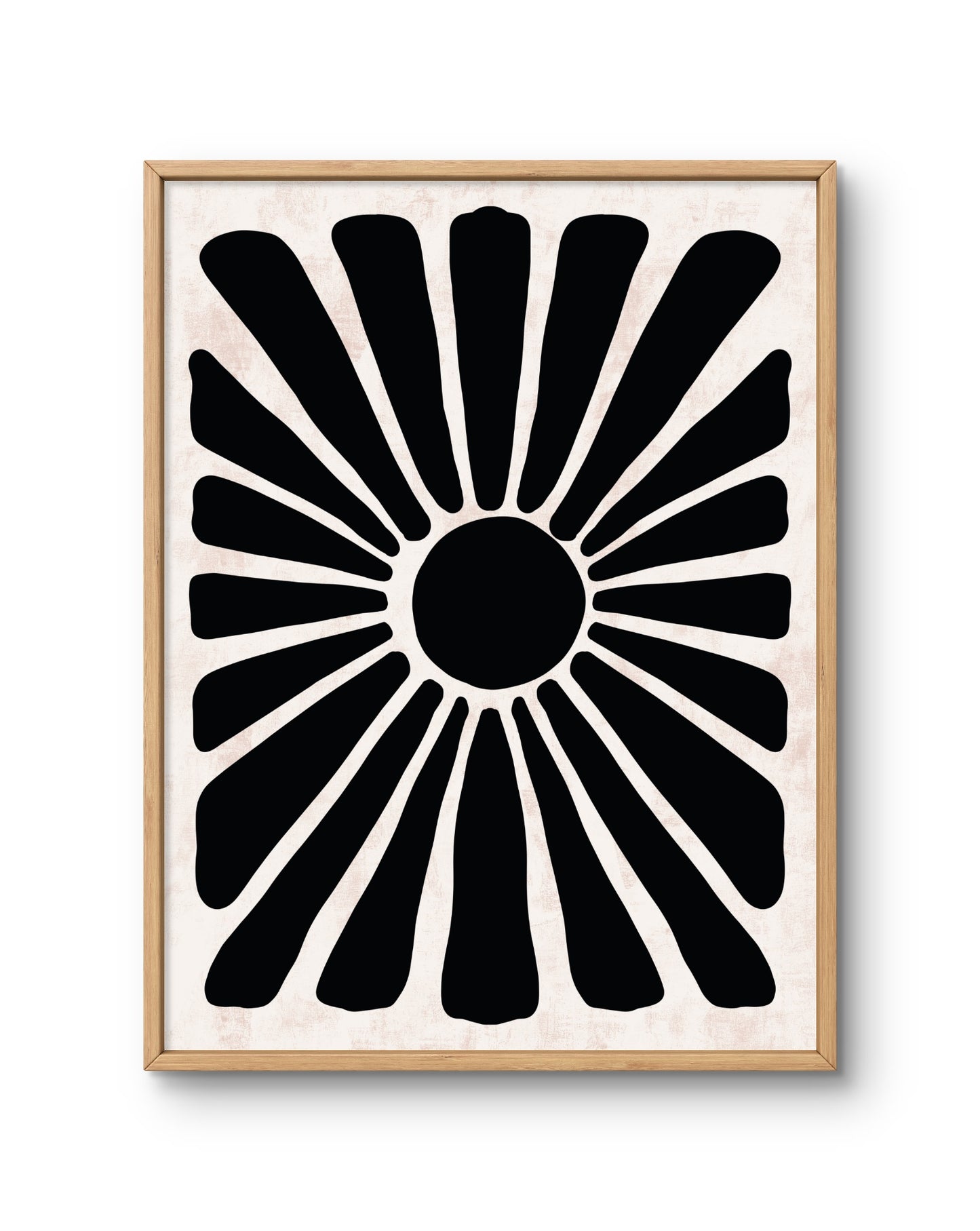 Sunburst Flower (Black & Cream)