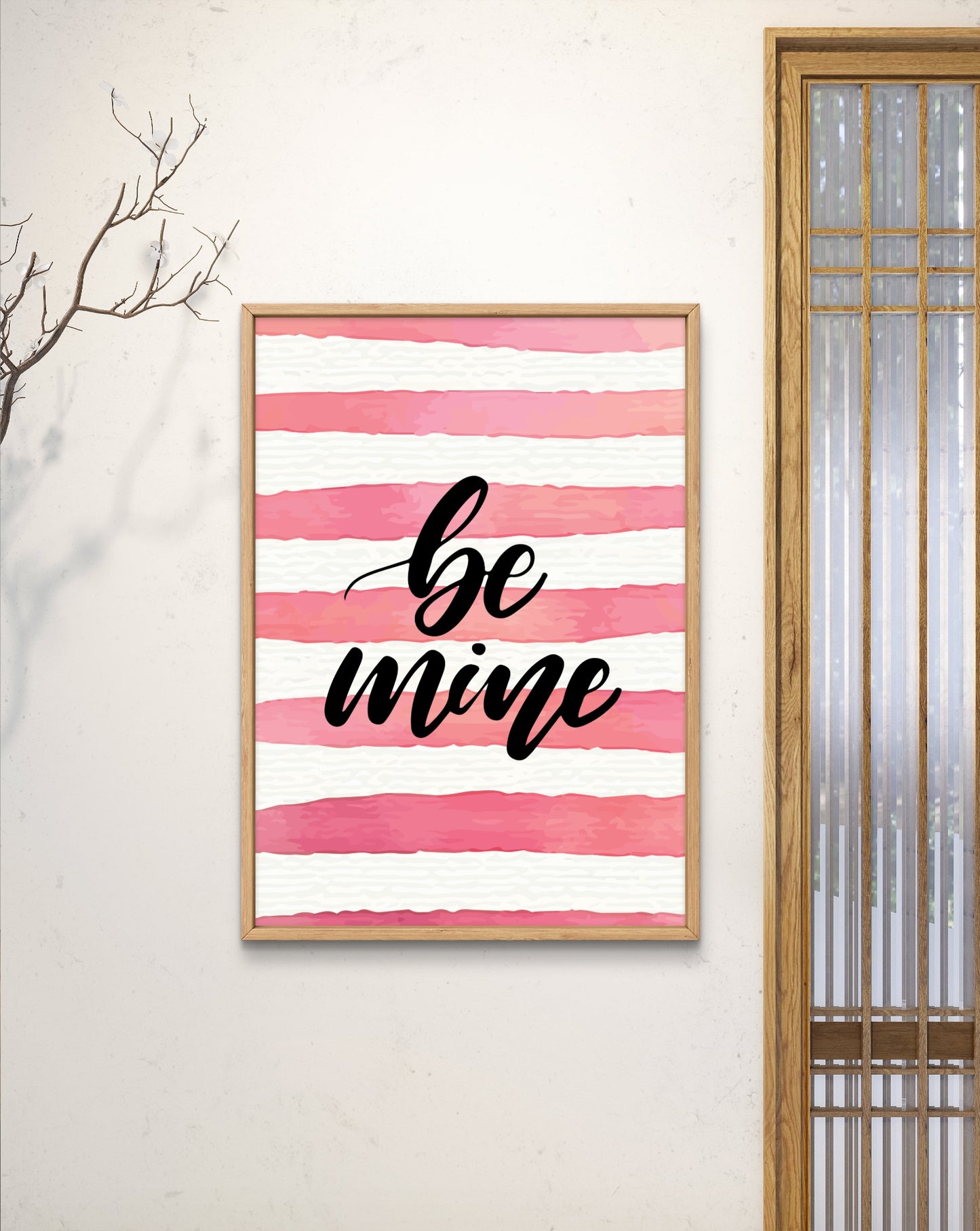 Be Mine Stripe Typography