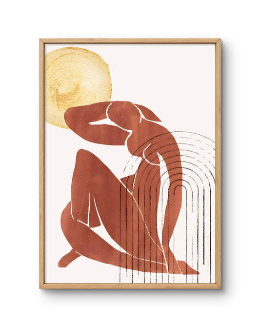 Abstract Seated Figure Wall Art