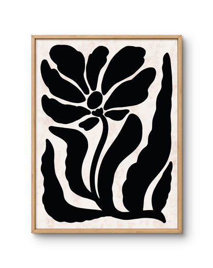 Abstract Wild Flower (Black & Neutral)