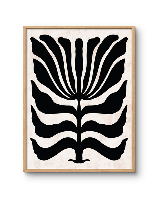Botanical Totem (Black & Ivory)