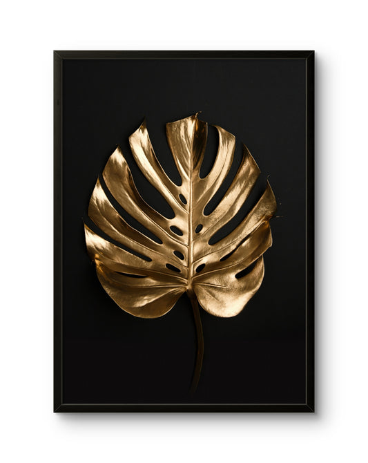 Golden Monstera Single Leaf