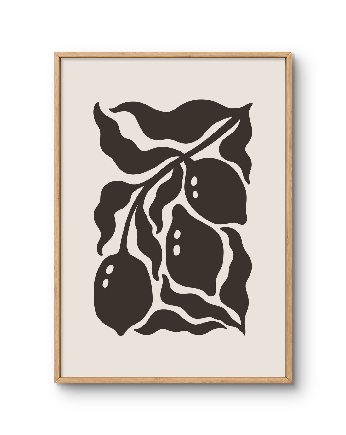 Abstract Botanical Branch Mocha