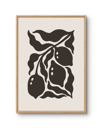 Abstract Botanical Branch Mocha