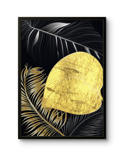 Golden Heart Leaf & Feathers