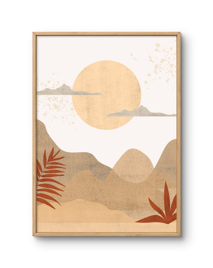 Desert Sun and Palms
