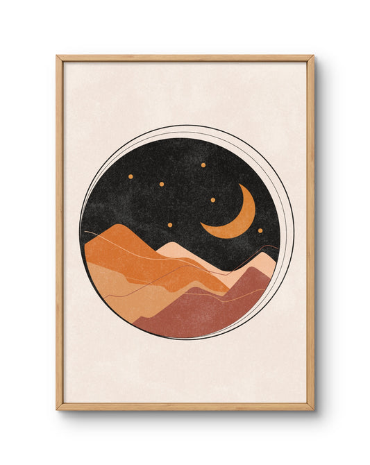 Desert Moon Landscape Print
