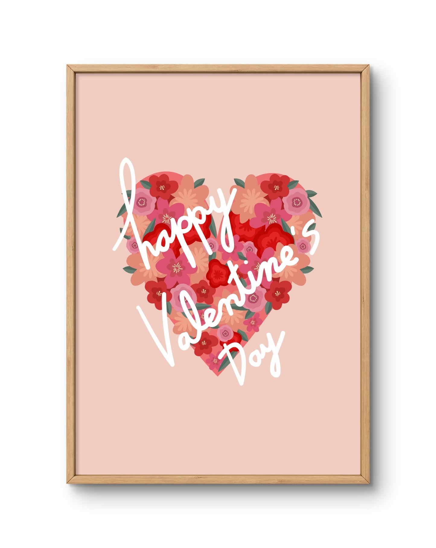Happy Valentine's Day Floral Heart