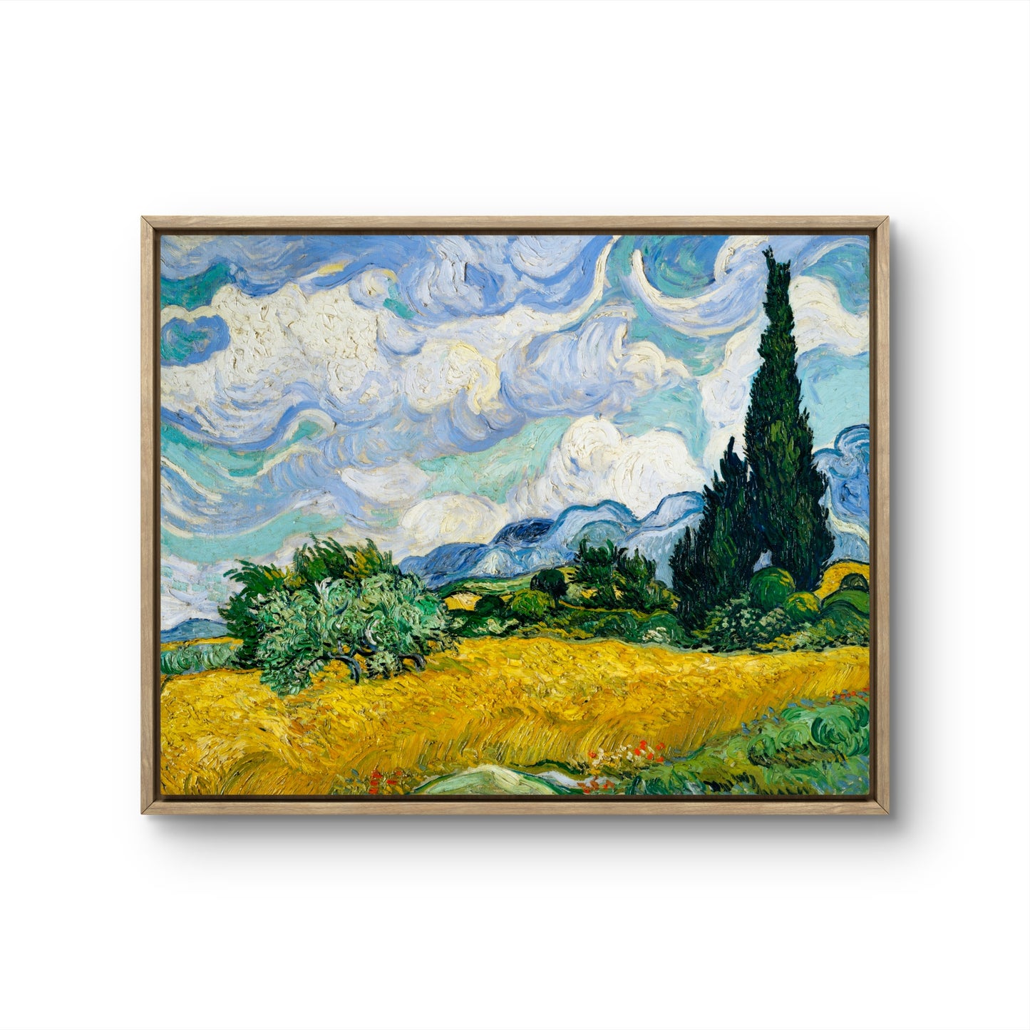 Wheat Field with Cypresses