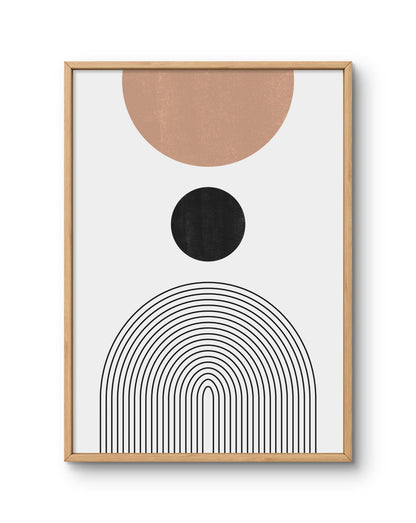 Modern Arch Geometry Neutral Poster