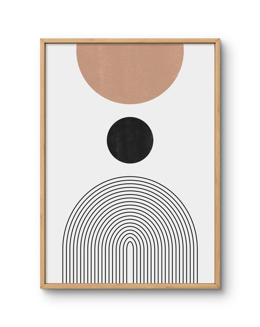 Modern Arch Geometry Neutral Poster