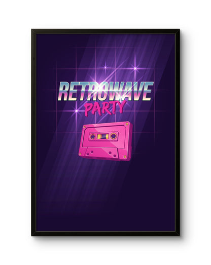 Retrowave Cassette Tape Poster