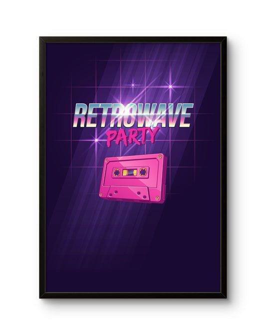 Retrowave Cassette Tape Poster